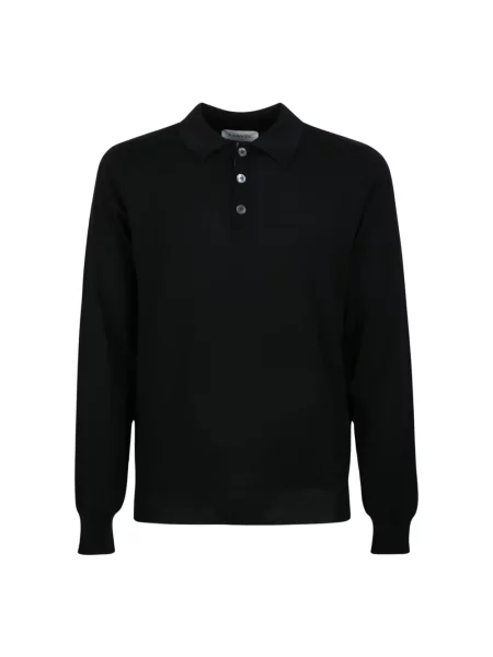Koszulka polo Lanvin wełniana klasyczna czarna