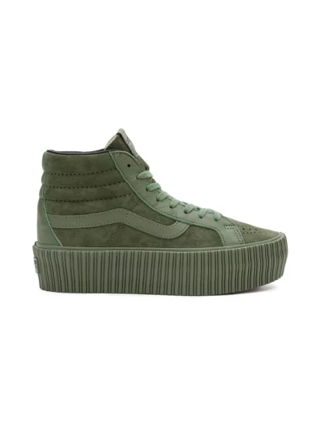 Sneakersy Vans skórzane na platformie zielone