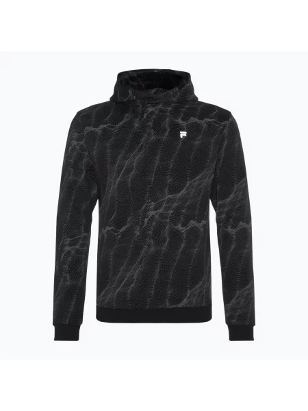 FILA mikina Redford AOP Hoody phantom mars aop sweatshirt černá