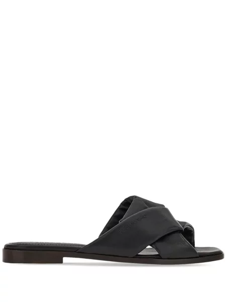 Papuci Ferragamo din piele negru