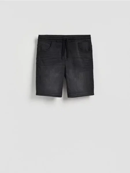 Reserved Pantaloni scurți jogger din denim negru