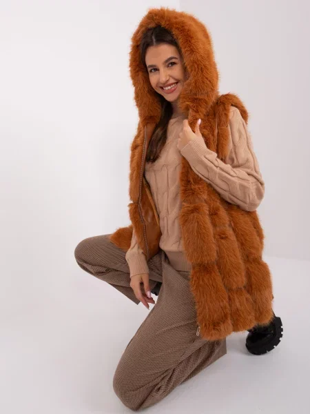 Vestă Fashionhunters maro