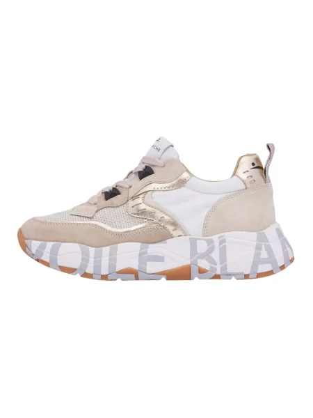 Sneakersy Voile Blanche skórzane beżowe