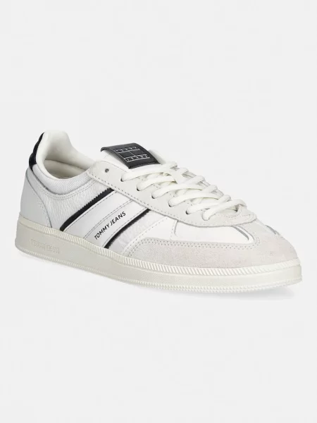 Tommy Jeans sneakers din piele THE GREENWICH EDGE MIX alb