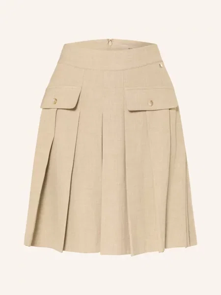 Mos Mosh Spódnica Plisowana Mmruni beige beżowa