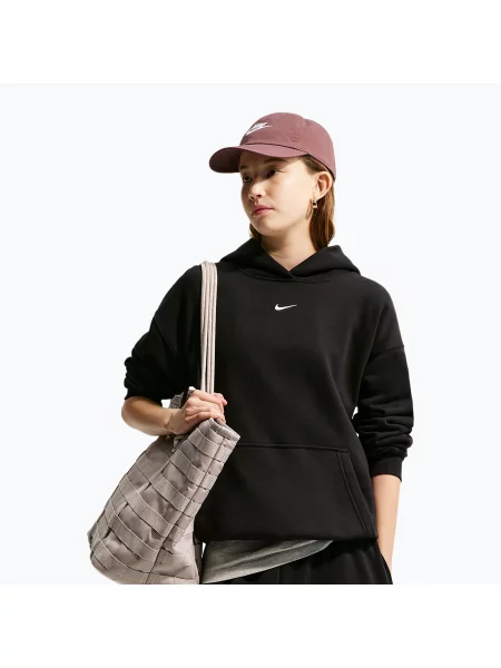 Bluză pentru copii Nike Sportswear Studio Fleece black/white alb