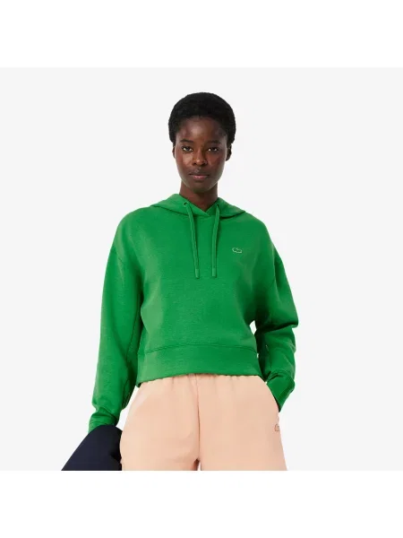 Lacoste Krótka Bluza Z Kapturem zielona
