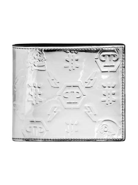 Portfel Philipp Plein skórzany szary
