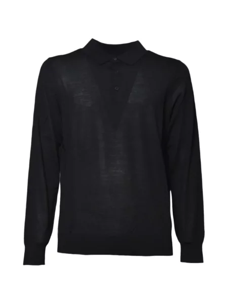 Tricou polo Mc2 Saint Barth de lână negru