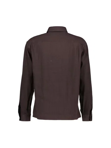 Boss Koszula Cai Comfort Fit Z Lnem braun brązowa