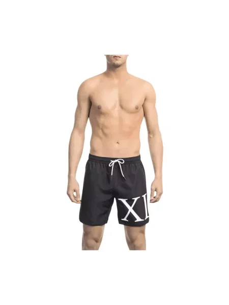 Kąpielówki Bikkembergs z nadrukiem czarne
