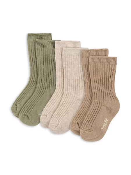 Konges Sløjd ponožky 3 PACK RIB SOCKS