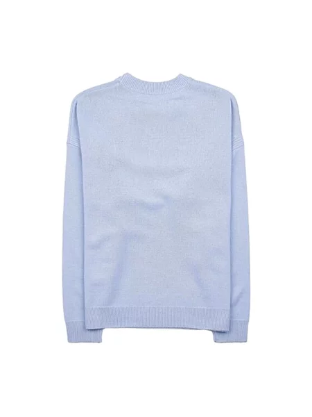 Sweter Maison Kitsune wełniany niebieski
