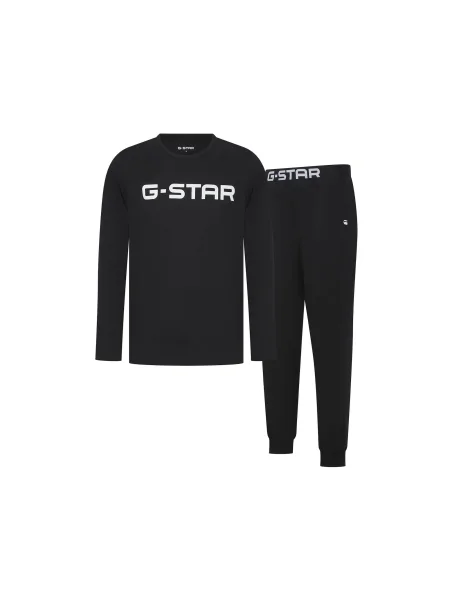 G-STAR Pyžamo dlouhé černá bílá