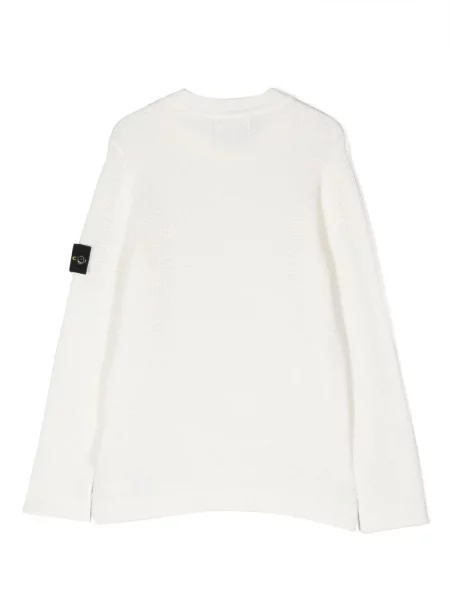 Bluza nierozpinana dziecięca Stone Island biała