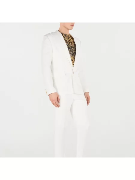 Marynarka Roberto Cavalli z nadrukiem biała