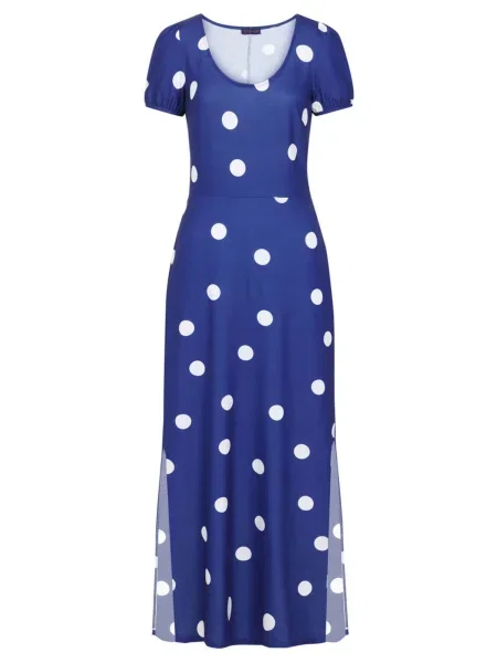 HotSquash Rochie albastru regal alb