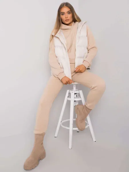 Komplet dresowy Ex Moda beżowy