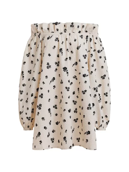 Rochie mini Essentiel Antwerp cu model floral cu imagine de costum alb