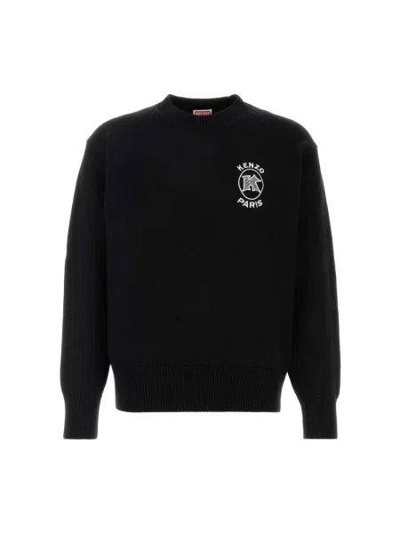 Haftowany sweter Kenzo czarny