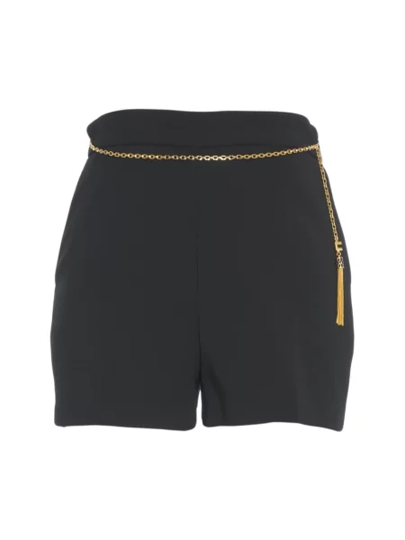 Bermudy Elisabetta Franchi z wysoką talią czarne