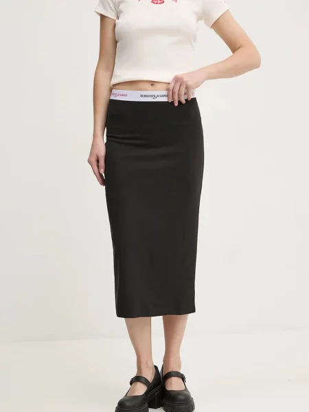 Tommy Jeans Fustă tip creion negru