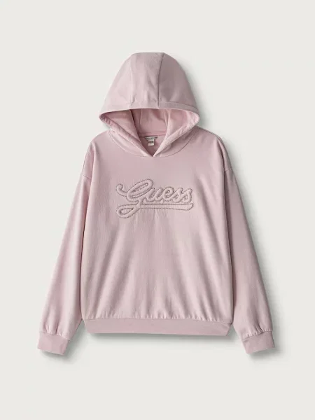 Guess кофта з капюшоном дитяча з бавовною