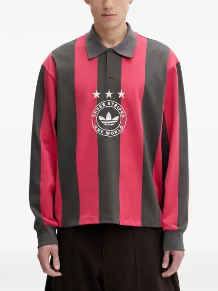 Tricou Adidas cu imagine plasă cu dungi negru