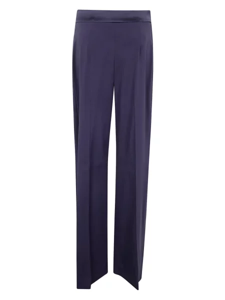 Pantaloni Alberta Ferretti din satin albastru