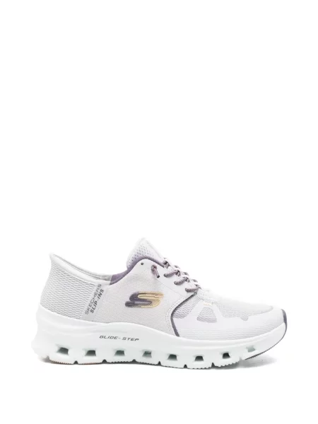 Sneakerși Skechers cu șireturi din dantelă cu autograf violet