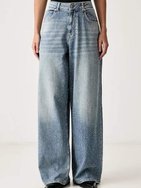 Essentiel Antwerp blugi straight pentru femei Kactus albastru