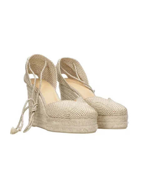 Espadryle Castaner skórzane żółte