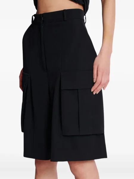 Pantaloni scurți cargo Balmain plisate negru