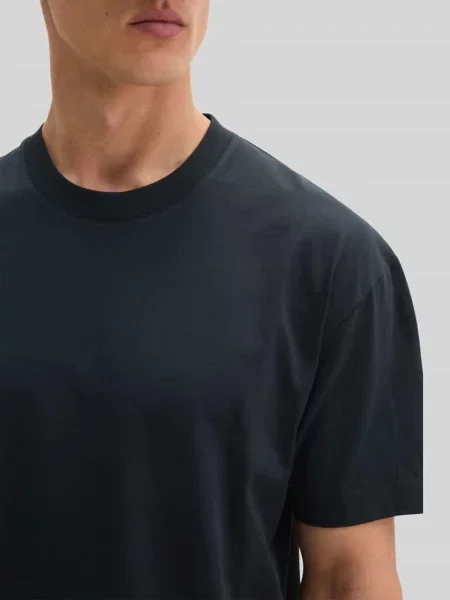 T-shirt o kroju loose fit z czystej bawełny Marc O'polo granatowa