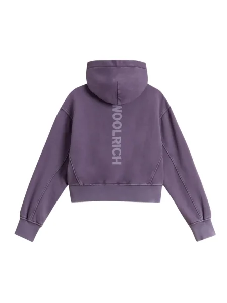 Bluza z kapturem dziecięca Woolrich fioletowa