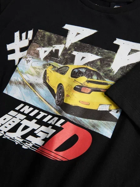 Reserved Футболка Initial D чорний