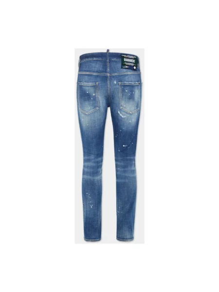 Skinny jeansy skinny Dsquared2 niebieskie