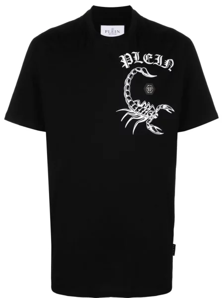 Tricou Philipp Plein cu imagine negru