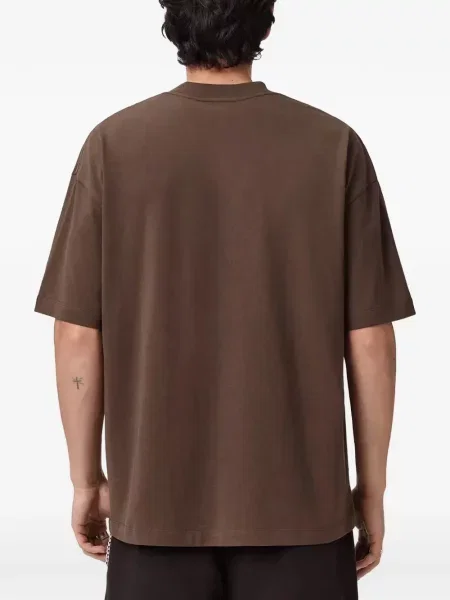 Tricou Allsaints cu imagine cu decolteu rotund maro