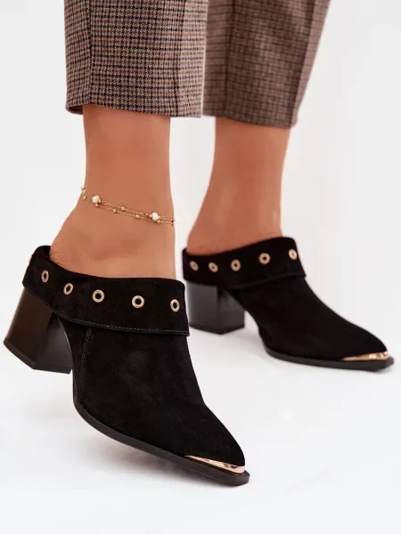 Botine S. Barski din piele negru