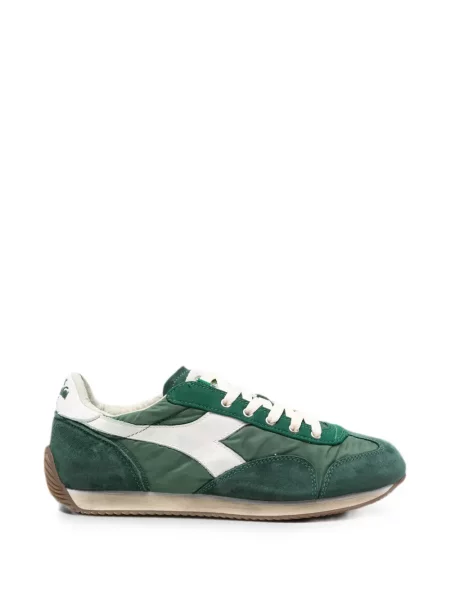 Sneakerși Diadora din piele de căprioară verde