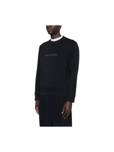 Bluza Emporio Armani z logo niebieska