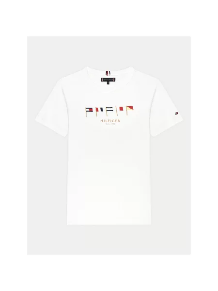 Tommy Hilfiger Majica Multiflag D Regular Fit bela