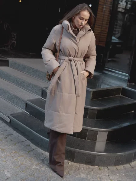 Пальто з утеплювачем Seventeen бежевий