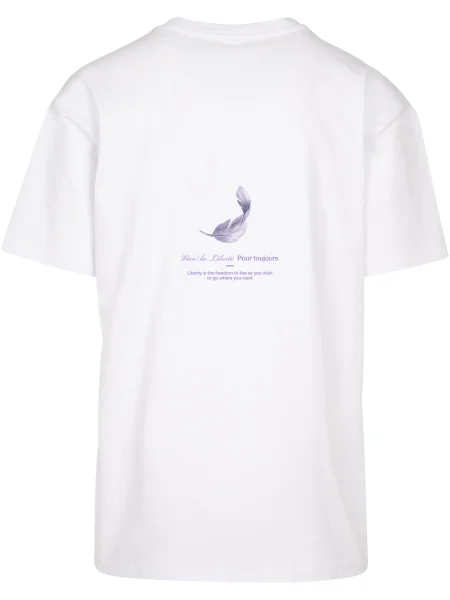 Mister Tee Póló Vive la Liberte sötétszürke / orgona / világoslila fehér