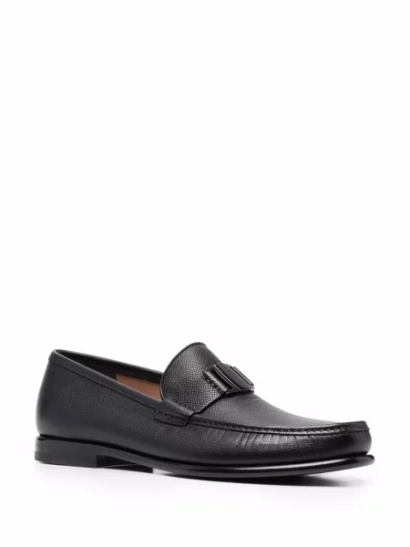 Pantofi loafer Ferragamo cu cataramă negru