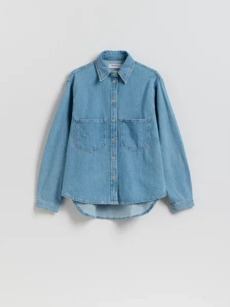 Reserved Джинсова сорочка синій