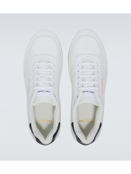 Sneakerși Saint Laurent din piele alb