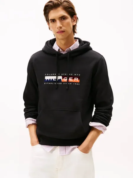 Tommy Hilfiger Hanorac BLOCK GRAPHIC negru
