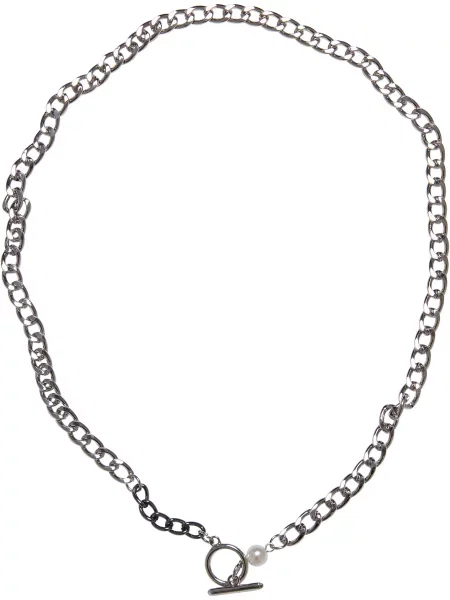 Colier Urban Classics cu perle gri